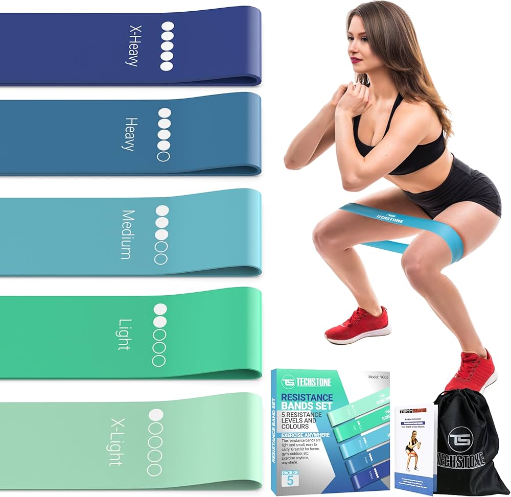 Resistance Bands Set - 5 Levels (Home Gym Essential)