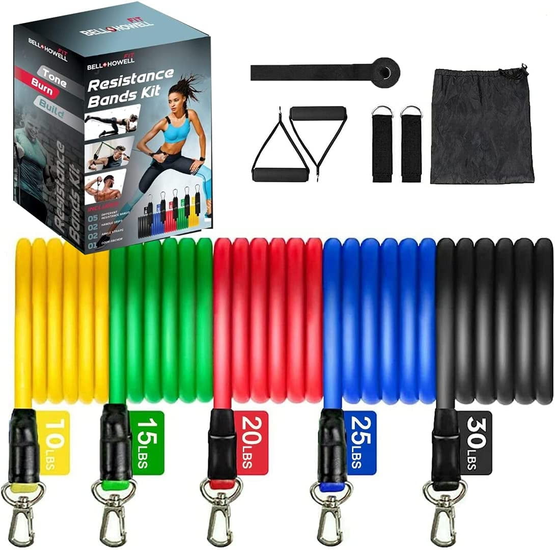 Resistance Bands Set - 5 Levels (Home Gym Essential)